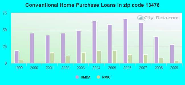 Conventional Home Purchase Loans in zip code 13476