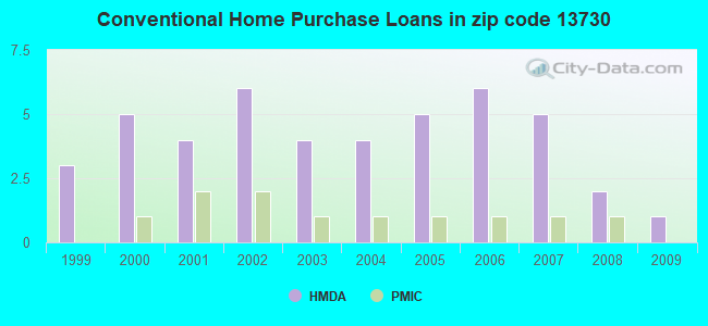 Conventional Home Purchase Loans in zip code 13730