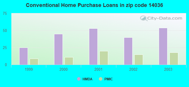 Conventional Home Purchase Loans in zip code 14036
