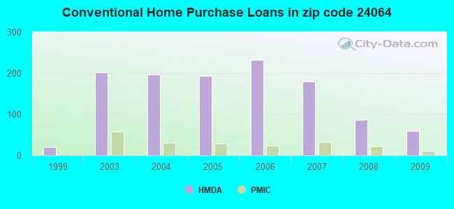 Conventional Home Purchase Loans in zip code 24064