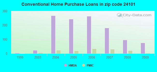 Conventional Home Purchase Loans in zip code 24101