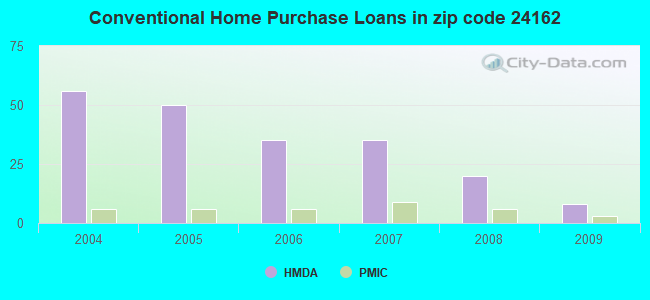 Conventional Home Purchase Loans in zip code 24162