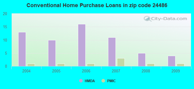 Conventional Home Purchase Loans in zip code 24486