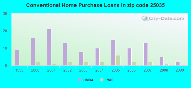 Conventional Home Purchase Loans in zip code 25035