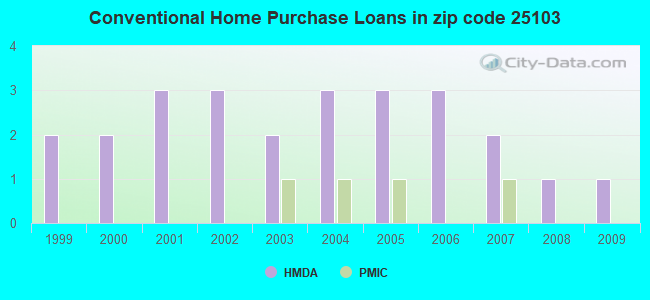 Conventional Home Purchase Loans in zip code 25103