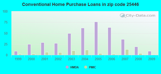 Conventional Home Purchase Loans in zip code 25446