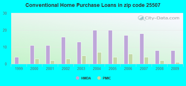 Conventional Home Purchase Loans in zip code 25507