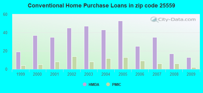 Conventional Home Purchase Loans in zip code 25559