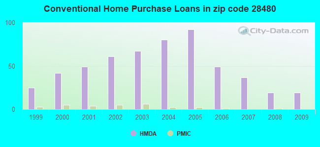 Conventional Home Purchase Loans in zip code 28480