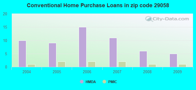 Conventional Home Purchase Loans in zip code 29058