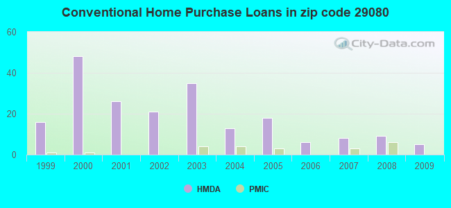 Conventional Home Purchase Loans in zip code 29080