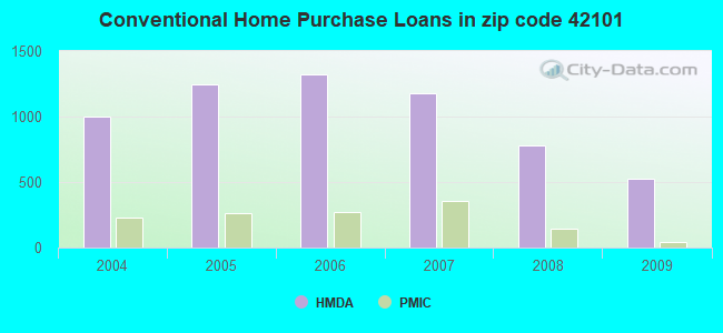 Conventional Home Purchase Loans in zip code 42101