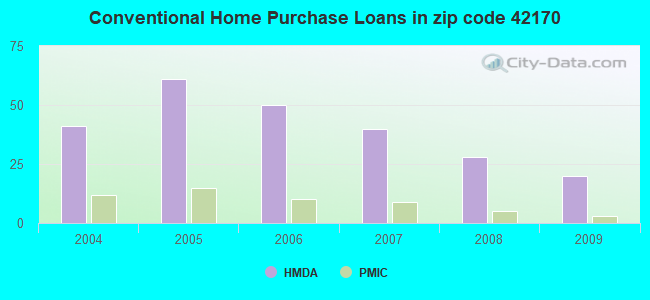 Conventional Home Purchase Loans in zip code 42170