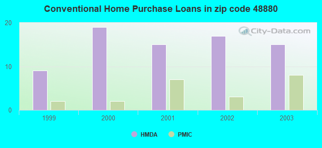 Conventional Home Purchase Loans in zip code 48880