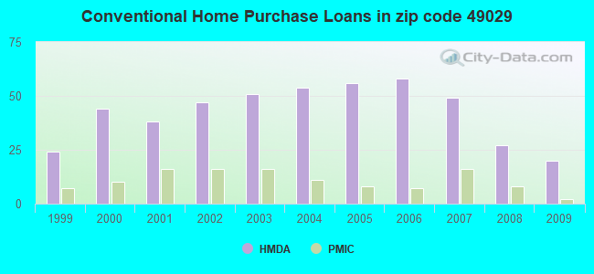 Conventional Home Purchase Loans in zip code 49029