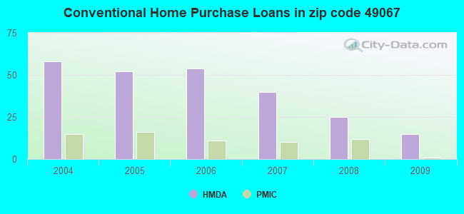 Conventional Home Purchase Loans in zip code 49067