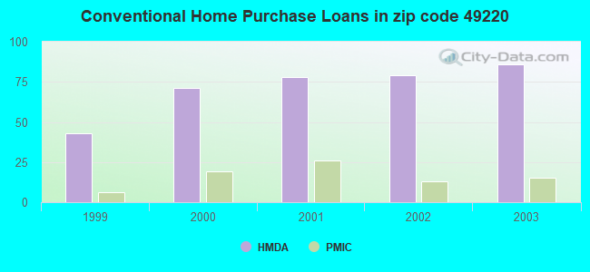 Conventional Home Purchase Loans in zip code 49220