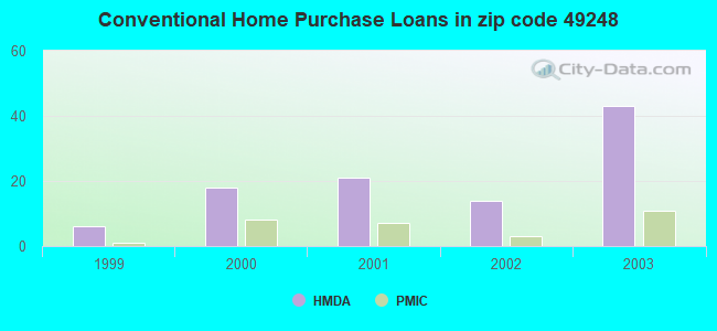 Conventional Home Purchase Loans in zip code 49248