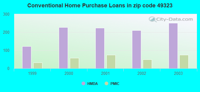 Conventional Home Purchase Loans in zip code 49323