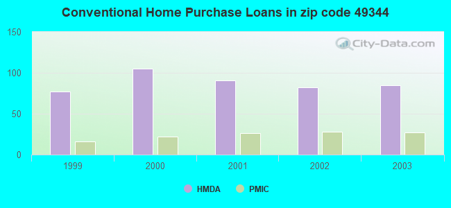 Conventional Home Purchase Loans in zip code 49344