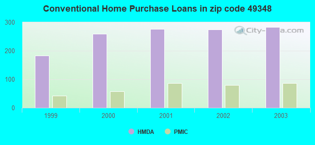 Conventional Home Purchase Loans in zip code 49348
