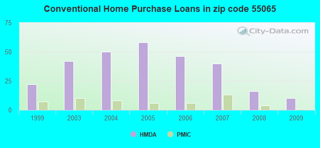 Conventional Home Purchase Loans in zip code 55065
