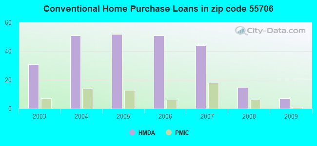 Conventional Home Purchase Loans in zip code 55706