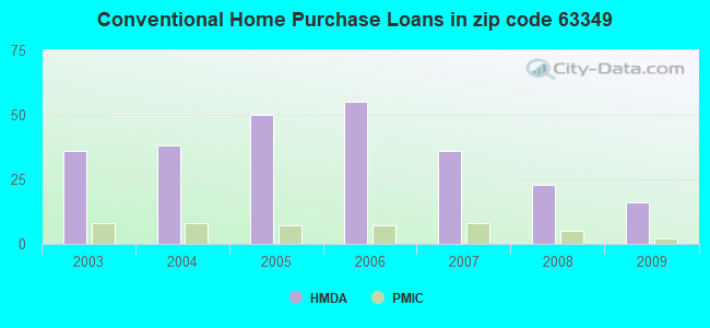 Conventional Home Purchase Loans in zip code 63349