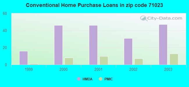 Conventional Home Purchase Loans in zip code 71023