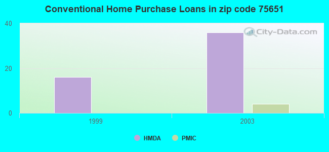 Conventional Home Purchase Loans in zip code 75651