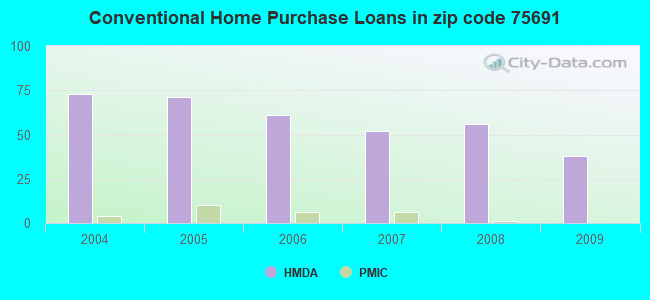 Conventional Home Purchase Loans in zip code 75691