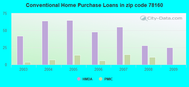 Conventional Home Purchase Loans in zip code 78160