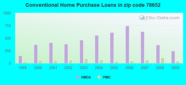 Conventional Home Purchase Loans in zip code 78652