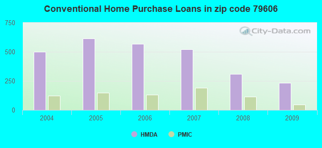 Conventional Home Purchase Loans in zip code 79606