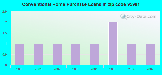 Conventional Home Purchase Loans in zip code 95981