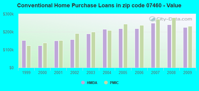 Conventional Home Purchase Loans in zip code 07460 - Value