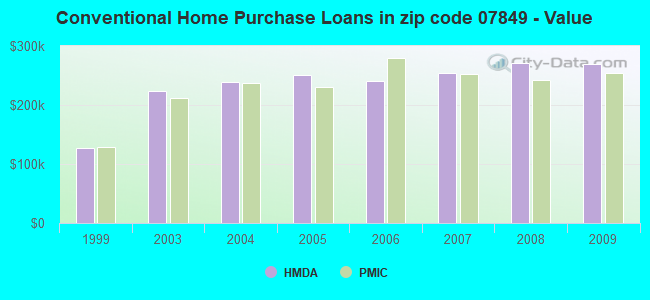 Conventional Home Purchase Loans in zip code 07849 - Value
