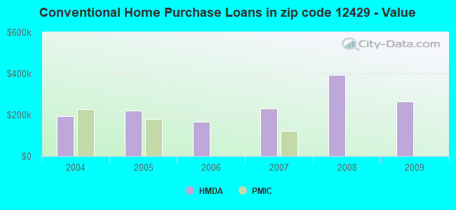 Conventional Home Purchase Loans in zip code 12429 - Value