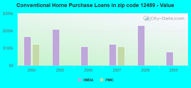 Conventional Home Purchase Loans in zip code 12489 - Value