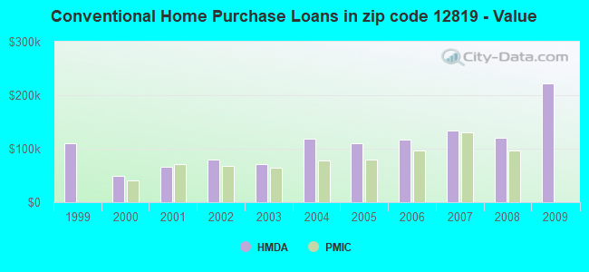 Conventional Home Purchase Loans in zip code 12819 - Value