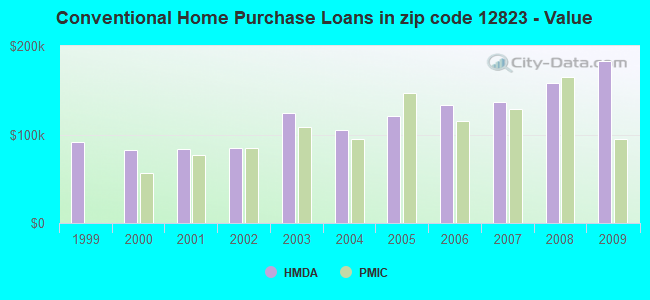 Conventional Home Purchase Loans in zip code 12823 - Value