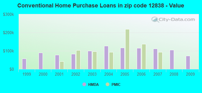 Conventional Home Purchase Loans in zip code 12838 - Value