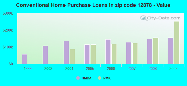 Conventional Home Purchase Loans in zip code 12878 - Value
