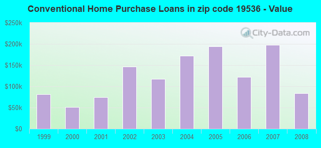 Conventional Home Purchase Loans in zip code 19536 - Value