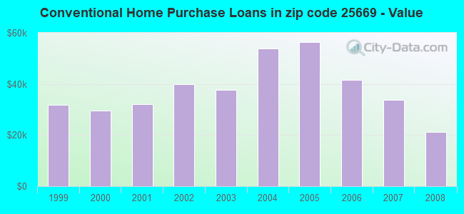 Conventional Home Purchase Loans in zip code 25669 - Value