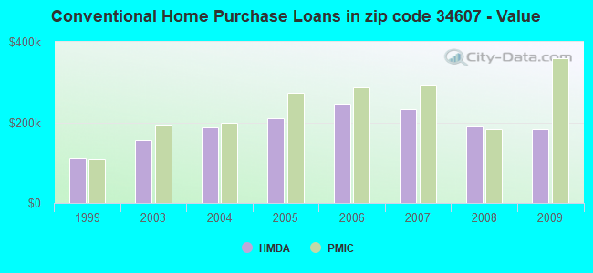 Conventional Home Purchase Loans in zip code 34607 - Value