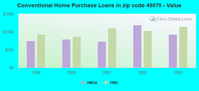 Conventional Home Purchase Loans in zip code 49070 - Value