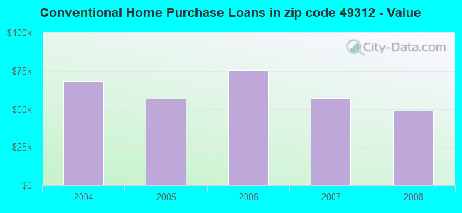 Conventional Home Purchase Loans in zip code 49312 - Value