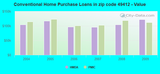 Conventional Home Purchase Loans in zip code 49412 - Value