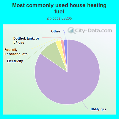 Most commonly used house heating fuel